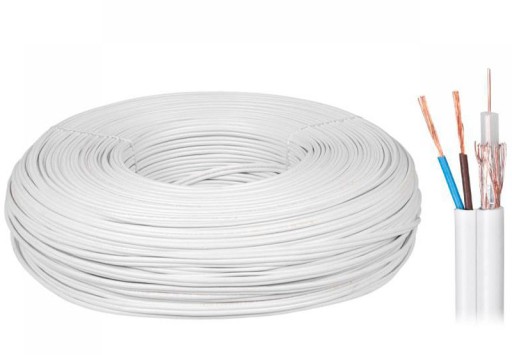 KABEL DO MONITORINGU CCTV RG-59+2x0.5 Z ZASILANIEM