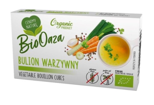 KOSTKI ROSOŁOWE BULION WARZYWNY BEZGLUTENOWY BIO