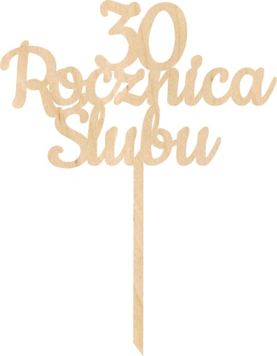 TOPPER NA TORT ROCZNICA ŚLUBU OZDOBA DEKORACJA EKO