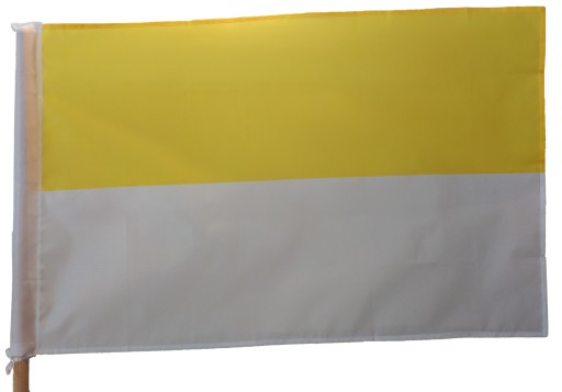 FLAGA ŻÓŁTO-BIAŁA 120 x 75 cm PAPIESKA KOŚCIELNA