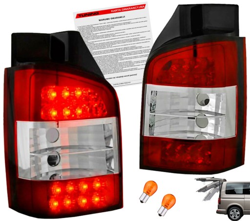 VW Transporter T5 03-09 lampy diodowe tyl LED RED