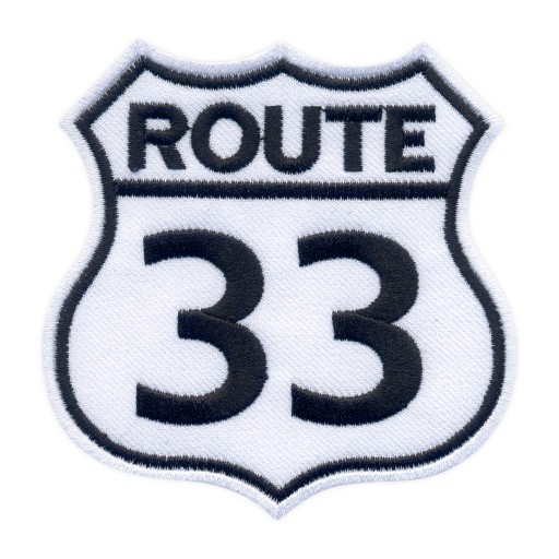 Naszywka - Route 33, znak drogowy HAFT