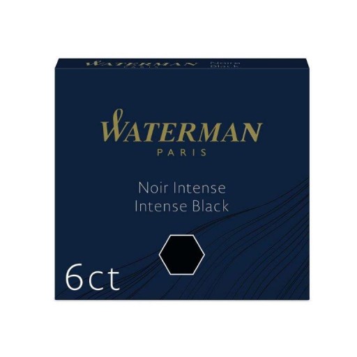 Waterman Naboje do pióra atrament 6 szt. czarne