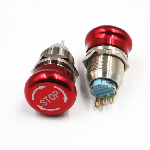 Przycisk bezpieczeństwa STOP awaryjny 22mm 1NO+1NC