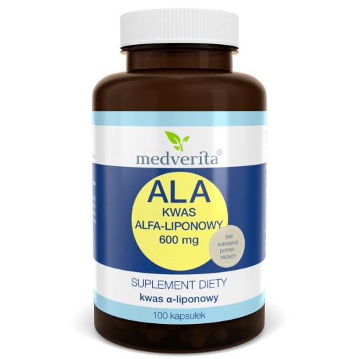 ALA 600 mg Kwas alfa-liponowy - 100 kapsułek