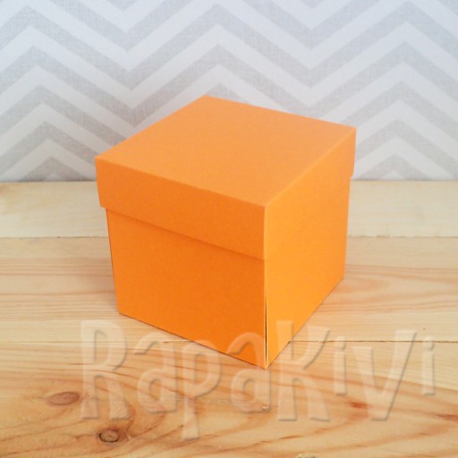 Exploding box, baza pudełko duże pomarańcz 10 cm