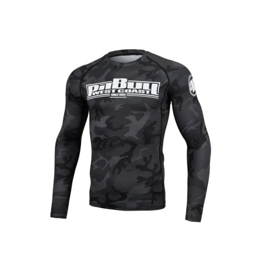 PIT BULL rash rashguard ALL BLACK CAMO LONGSLEEV M