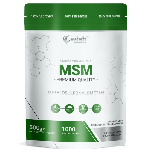 MSM W PROSZKU SIARKA ORGANICZNA PRODUKT VEGE 500g
