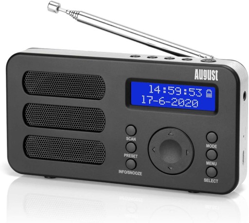 August MB225B radiobudzik radio cyfrowe FM DAB