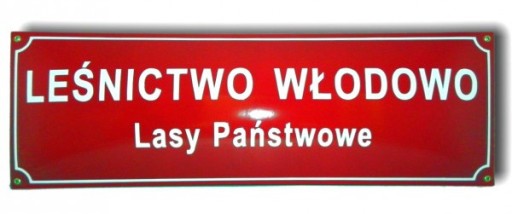 Tablica urzędowa emaliowana 25x75cm - 2 wiersze