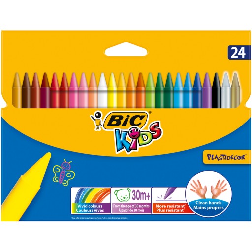 kredki PLASTIDECOR świecowe BIC 24k 0722