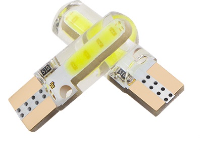 ŻARÓWKA LED POSTOJÓWKA 2 COB W5W T10 SILIKON BIAŁA