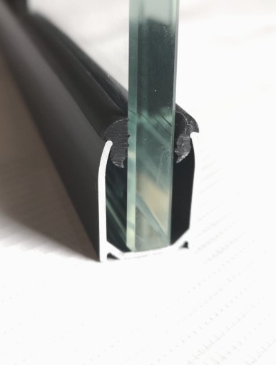 Profil do montażu szyby szkła CZARNY 6 8 10 mm