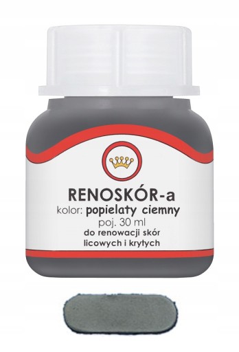 RENOSKÓR FARBA LAKIER DO SKÓRY POPIELATY CIEMNY