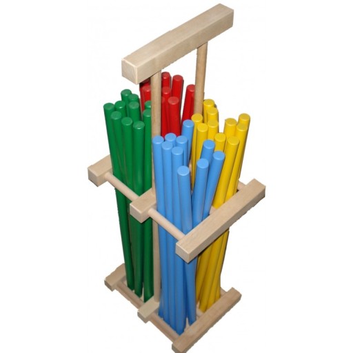 LASKI GIMNASTYCZNE 60 CM -40 SZT.+ STOJAK- DREWNO