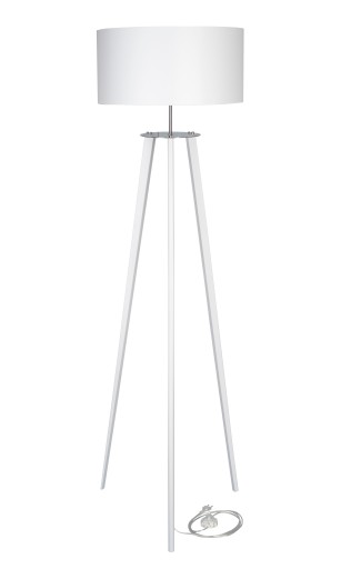 LAMPA STOJĄCA PODŁOGOWA TRÓJNÓG DREWNO ABAŻUR 170B