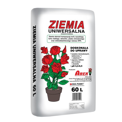 Ziemia uniwersalna Arex 60l Kwiatowa Warzywna