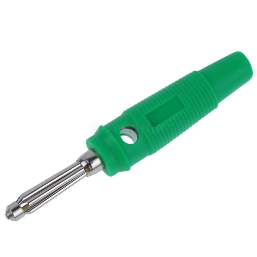 Wtyk banan 4mm zielony Amass 25.413.4