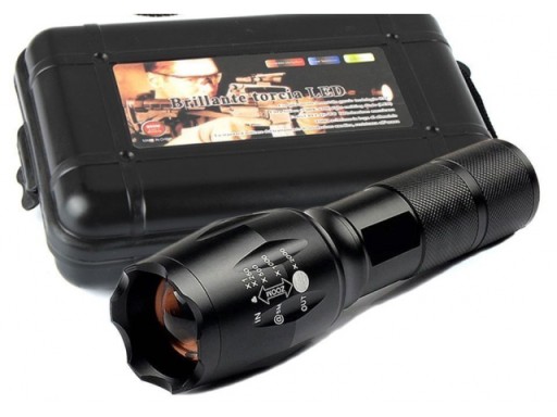 Latarka Taktyczna led cree xml-t6 zoom SUPER WHITE