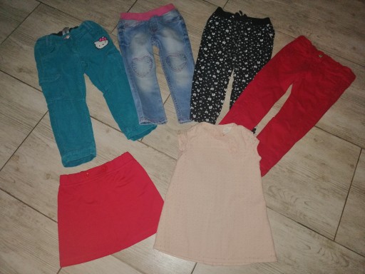 4xspodnie+spódniczka+gratis 92/98