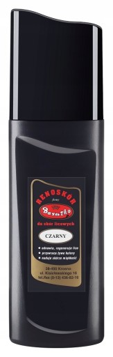 RENOSKÓR Lakier do skóry licowej z gąbką CZARNY