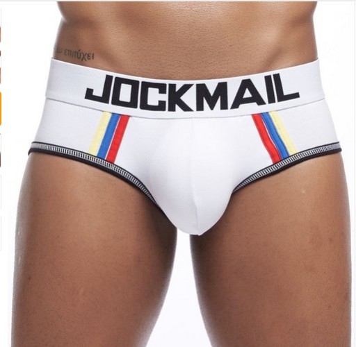 Męskie Seksowne Slipy z Kieszonką JOCKMAIL Białe - XXL (B63)
