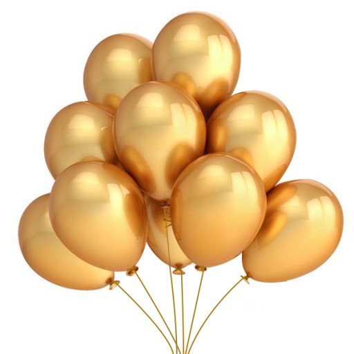 BALONY złote 32 cm 10 SZTUK balon ŚLUB URODZINY