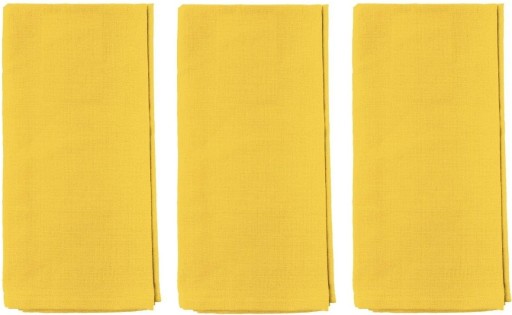 KOMPLET 3 ŻÓŁTYCH RĘCZNIKÓW KUCHENNYCH MULTICOLOR