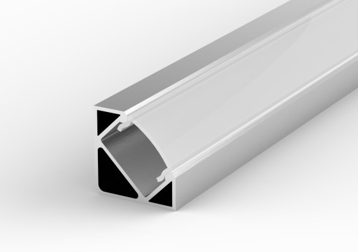 NAROŻNY PROFIL ALUMINIOWY LED 1m + szybka do wybor