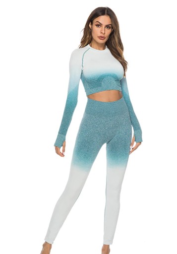 KOMPLET LEGGINSY TOP BLUZKA NA SIŁOWNIE PUSH UP