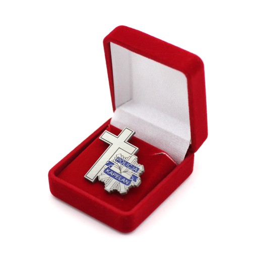 KAPELAN POLICJI PIN z ETUI,TŁOCZONY EMALIOWANY