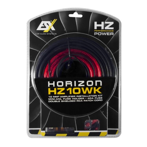 Zestaw przewodów do WZMACNIACZA Oprawka Bezpiecznik ESX HZ10WK 10MM2
