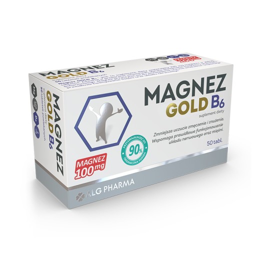 Magnez Gold B6 50 tabletek stres zmęczenie skurcze