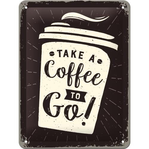 Tablica Take a Coffee 15x20 metal Nostalgic 26228