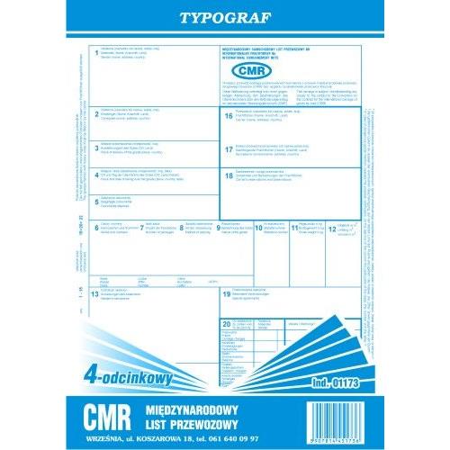 Druk CMR 4-odcinkowy (bloczek) A4 Typograf