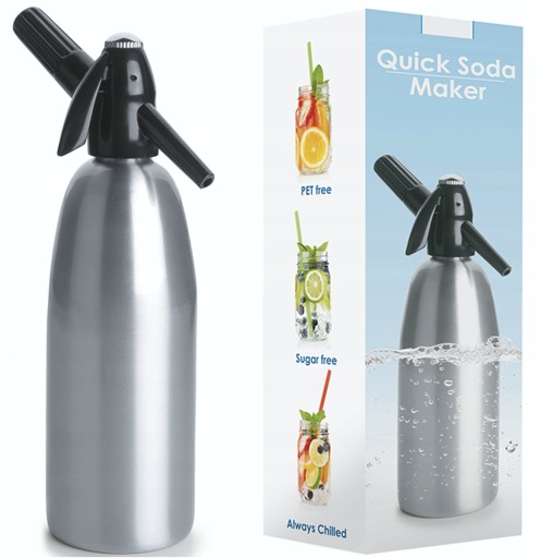 SATURATOR DO WODY GAZOWANEJ SODOWEJ SYFON STAL 1000mL