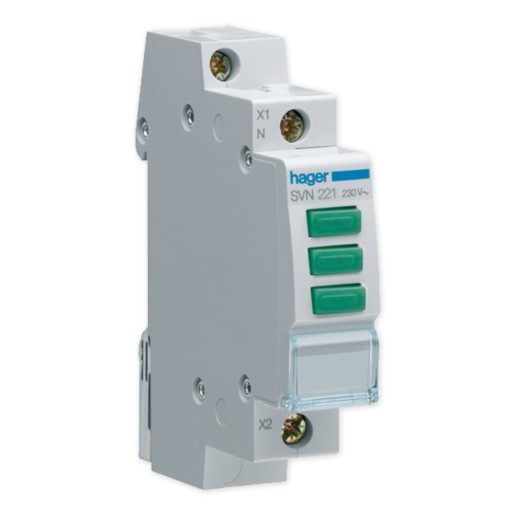 HAGER LAMKA KONTROLNA 3F ZIELONA 230-400V SVN221