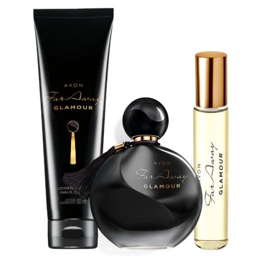 AVON ZESTAW FAR AWAY GLAMOUR BALSAM PERFUM PERFUME
