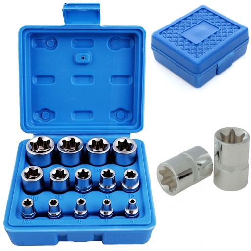ZESTAW NASADEK TORX WEWNETRZNY E4 E24 14SZT TORXY