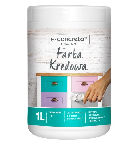 FARBA KREDOWA do RENOWACJI MEBLI 1L KOLORY+GRATIS