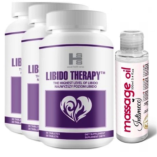 3x LIBIDO THERAPY 90x Tabletki Na wzmocnienie +ŻEL