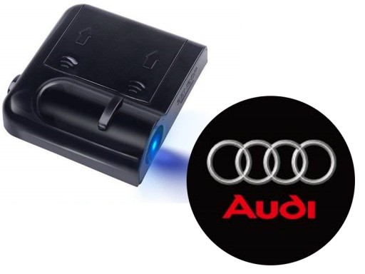 ŚWIATŁA LED POWITALNE LOGO AUDI BEZPRZEWODOWE 3D