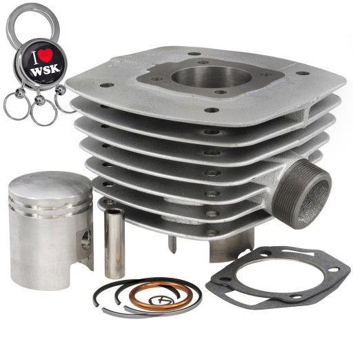 CYLINDER ŻELIWNY TŁOK PIERŚCIENIE ŚWIECA WSK 125