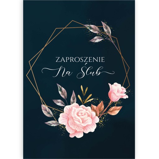 Zaproszenia ŚLUBNE z kopertą GOTOWE, Glamour, Boho