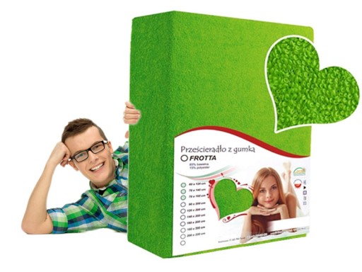 PRZEŚCIERADŁO FROTOWE PORZĄDNE 100/200 ZIELONE