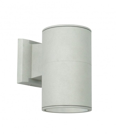 Lampa ogrodowa kinkiet zewnętrzny LED E27 srebrna