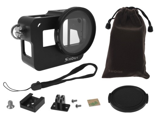 RAMKA Obudowa ALU do GoPro 5 6 7 FILTR UV 52 GP441