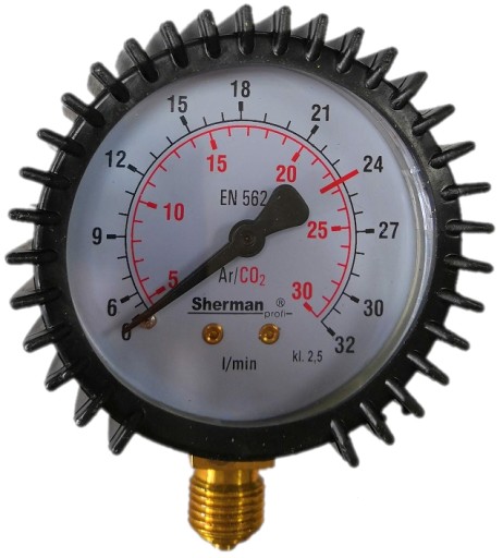 Manometr zegar reduktor ARGON CO2 0-32 1/4