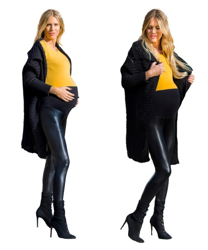 Legginsy ciążowe LATEX z panelem CIĄŻOWYM CL1 M/38