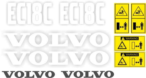 NAKLEJKI VOLVO EC18C EC 18 C MINIKOPARKA